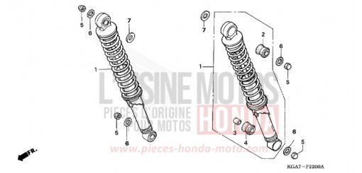 COUSSIN ARRIERE CG125ES4 de 2004